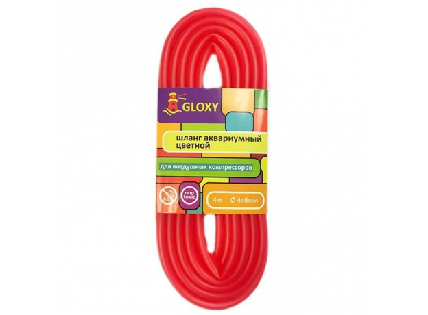Шланг воздушный GLOXY Красный 4/6 мм, длина 4 м