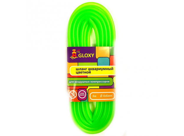 Шланг воздушный GLOXY Светло зеленый 4/6 мм, длина 4 м