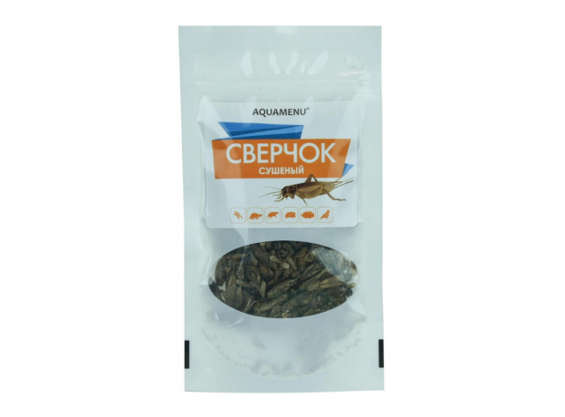 Сверчок сушеный AQUAMENU, дой-пак 20 гр