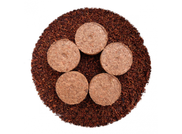 DECOTOP Coco Coir S Tab - Субстрат из оболочки кокосового ореха, 1-5 мм, 200 г/0.4=4 л