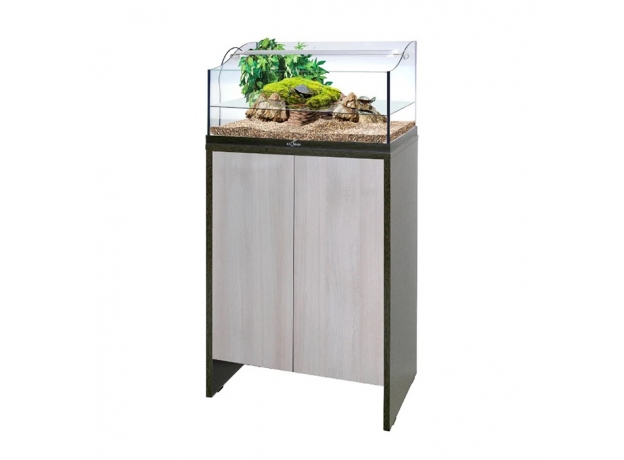 Подставка Biodesign TURT-HOUSE AQUA 55 для IWAGUMI 55, две двери, беленый дуб/венге, 55х35х82 см