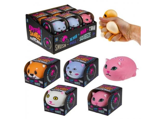 Игрушка 1toy Крутой замес, котики, хомяк, 7см, 4 цвета, в ассортименте
