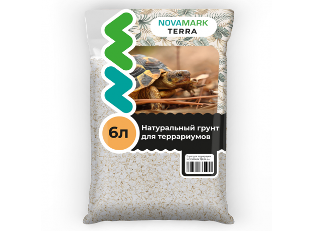 Грунт для террариума NOVAMARK TERRA Бумажная целлюлоза, 6 л