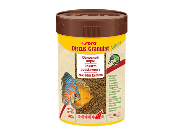 Корм для дискусов в гранулах SERA DISCUS GRANULAT NATURE, 100 мл (42 г)