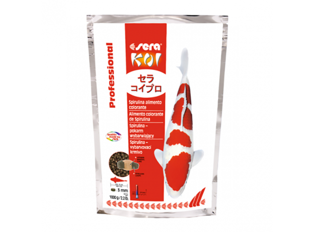 Корм для прудовых рыб SERA  KOI Prof. Spirulina Color, 1 кг