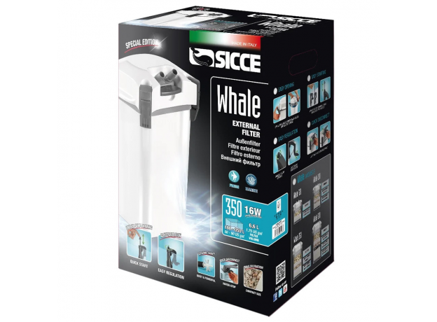 Фильтр внешний SICCE WHALE 350 белый 1100 л/ч для аквариумов 180-350 л