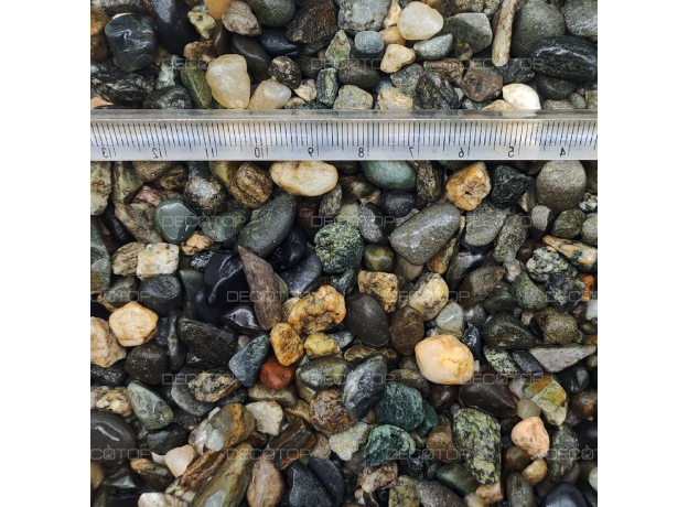 DECOTOP Argun - Природный тёмный гравий, 5-10 мм, 6 кг/4 л