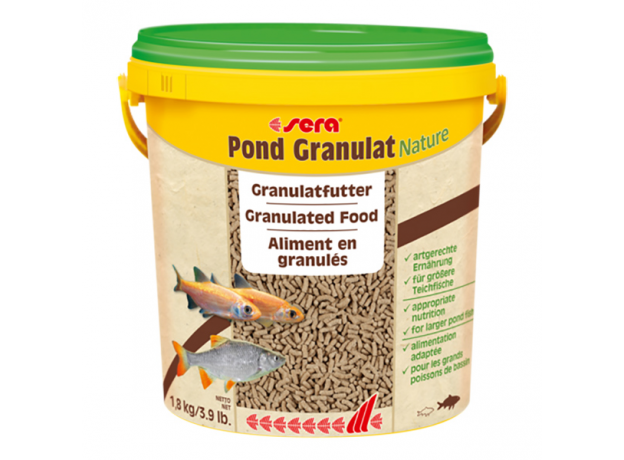 Корм для прудовых рыб,  Sera Pond Granulat, ведро, гранулы, 10 л, 1.8 кг