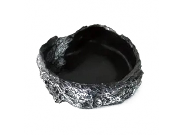 Миска NomoyPet Камень, 12х11х4 см, круглая, черная