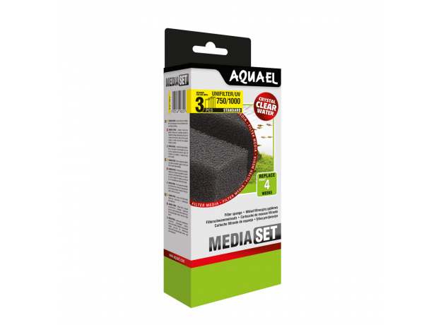 Сменная губка AQUAEL для фильтра UNI FILTER (UV) 750 / 1000 (комплект из 3 шт.)