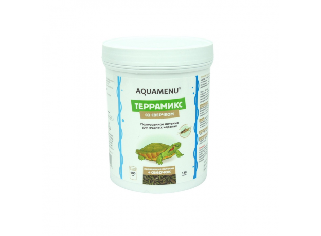 Корм AQUAMENU Террамикс 600 мл (130 г), со сверчком