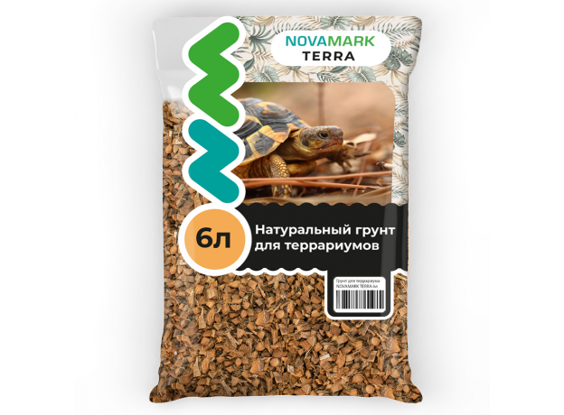 Грунт для террариума NOVAMARK TERRA Coco Bedding Кокосовый субстрат, 6 л