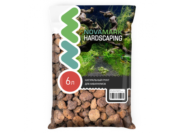 Грунт для аквариума NOVAMARK HARDSCAPING Лавовая крошка 12-18 мм, 6 л