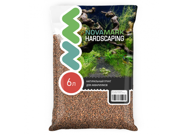 Грунт для аквариума NOVAMARK HARDSCAPING Лавовая крошка 3-5 мм, 6 л