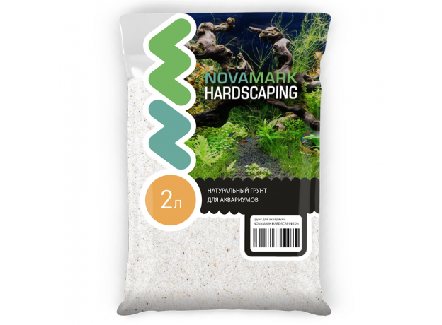 Грунт для аквариума NOVAMARK HARDSCAPING Кварц белый 0,1-0,6 мм (River Quartz), 2л
