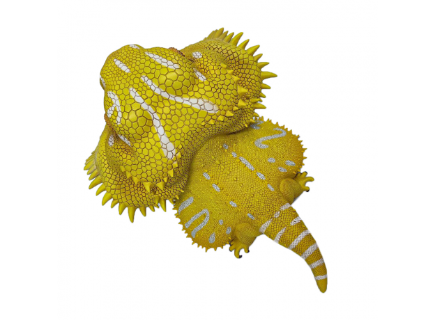 Коллекционная фигурка Бородатая агама желтая (pogona vitticeps yellow) большая