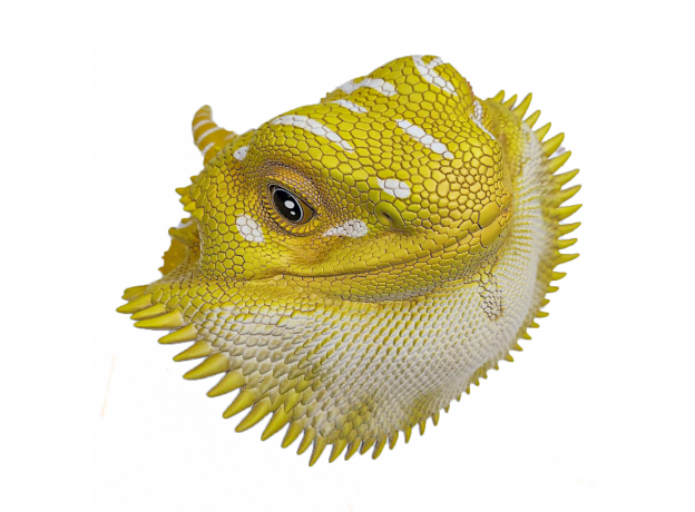 Коллекционная фигурка Бородатая агама желтая (pogona vitticeps yellow) большая