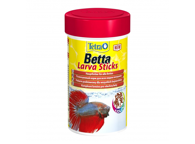 Корм для лабиринтовых рыб Tetra Betta Larva Sticks в форме мотыля, 100 мл (33 г)