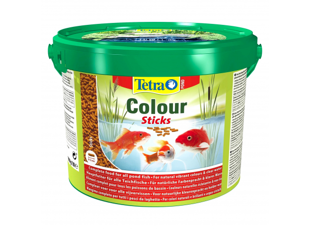 Корм для прудовых рыб Tetra Pond Colour Sticks специальный для усиления окраса, 10 л (1900 г)