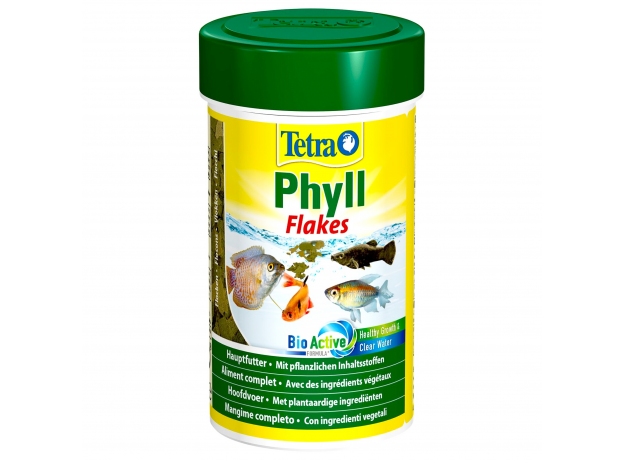 Корм для травоядных рыб Tetra Phyll Flakes хлопья, 100 мл (20 г)