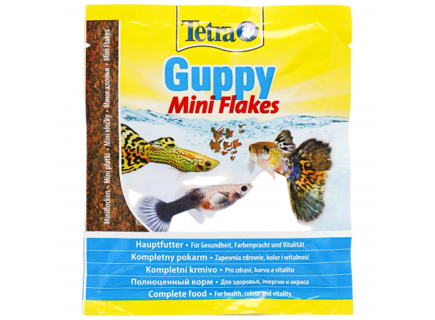 Корм для гуппи Tetra Guppy Flakes хлопья, пакет 12 г