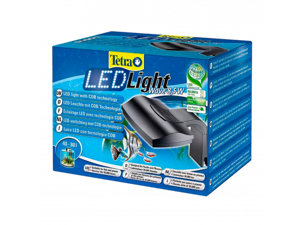 !Светильник Tetra LED Light Wave 8,5 Вт, для аквариумов 40-80 л (макс.толщина стекла 6мм)