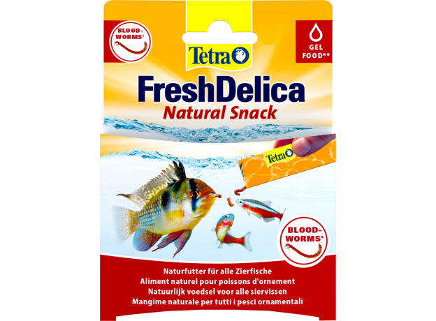 Корм натуральный (желе мотыля) Tetra FreshDelica Bloodworms  48г