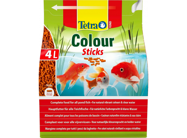 Корм для прудовых рыб Tetra Pond Colour Sticks специальный для усиления окраса, 4 л (750 г)