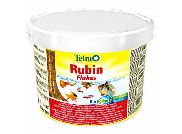 Корм для усиления насыщенности окраса Tetra Rubin Flakes хлопья, ведро 10 л (2050 г)