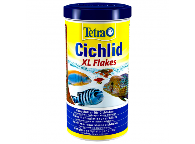 Корм основной для крупных цихлид Tetra Cichlid XL Flakes крупные хлопья, 1 л (160 г)