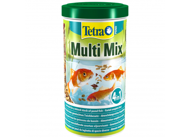 Корм для прудовых рыб Tetra Pond Multi Mix кормовая смесь: хлопья, палочки, таблетки, гаммарус, 1 л (170 г)