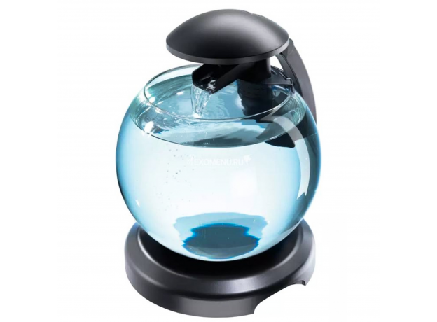 Аквариум Tetra Cascade Globe 6.8 л, черный, диаметр 27,9 см