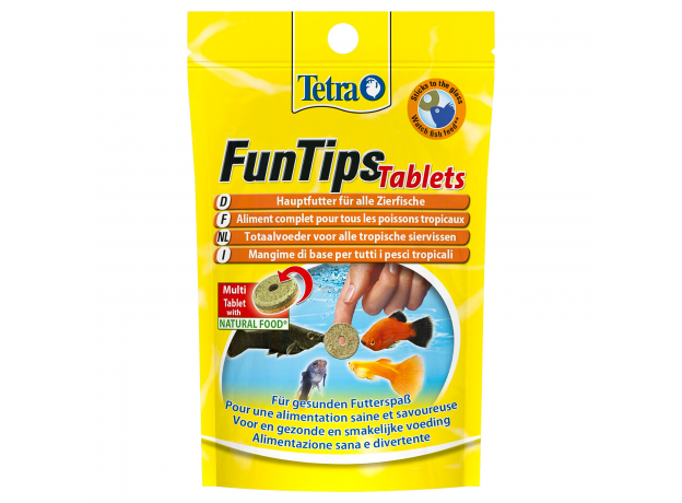 Корм в виде приклеивающихся таблеток Tetra FunTips Tablets, 20 шт (8 г)