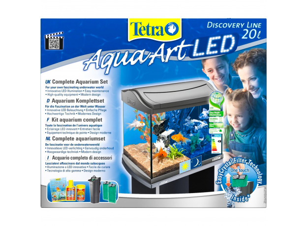 !Аквариум Tetra AquaArt LED Goldfish 20 л, антрацит