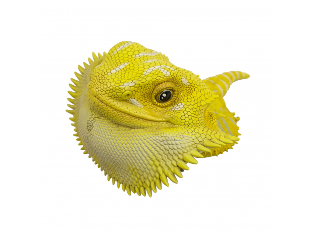 Коллекционная фигурка Бородатая агама желтая (pogona vitticeps yellow) большая