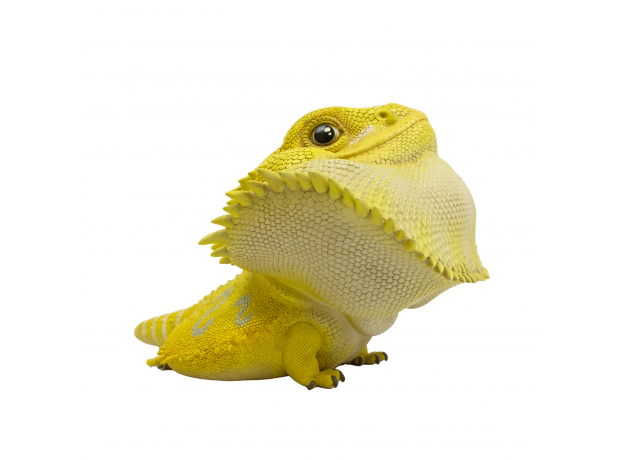 Коллекционная фигурка Бородатая агама желтая (pogona vitticeps yellow) большая