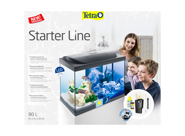 Аквариум Tetra Starter Line LED 80 л, антрацит