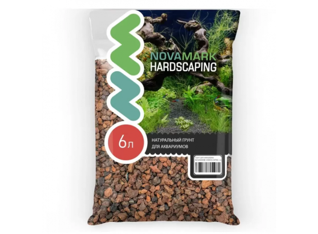 Грунт для аквариума NOVAMARK HARDSCAPING Лавовый песок 0,1-0,5 мм (Premium Lava Sand), 6л