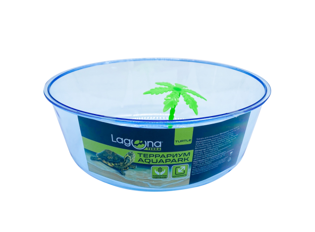 Террариум Laguna Aquapark, d220х80 мм, голубой, для черепах