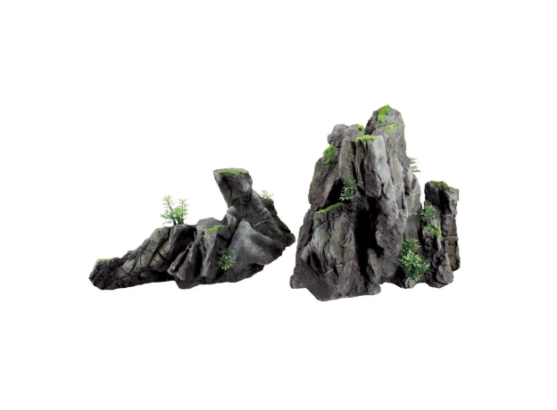 ArtUniq Steep Gray Cliffs Set 2L - Декоративный набор из пластика "Серые скалы" из 2х частей 47x18,7x24,8 см