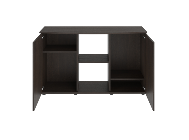 Подставка AquaPlus фигурная 120 (1210х410х720) две дверки ДСП, венге, собранная