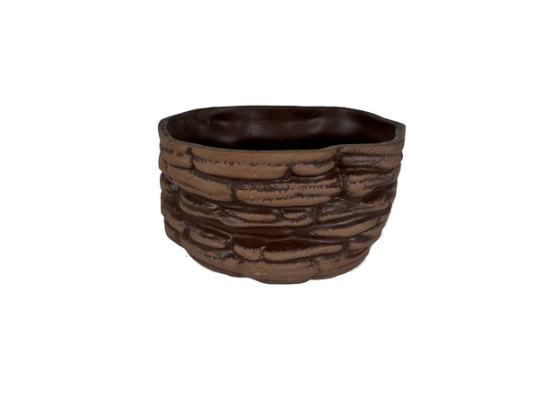 Декорация Горшок для растений коричневый, 13х10х6,6 Декорация Горшок для растений коричневый, 13х10х6,6