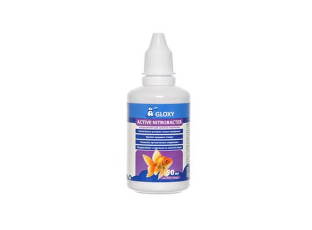 Кондиционер для запуска аквариума Gloxy Active Nitrobacter 50 мл на 500 л