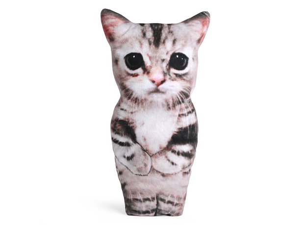 Мягкая игрушка. Кот Мем. 30 см., серый