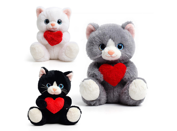 Мягкая игрушка "Кот с сердцем" 22 см