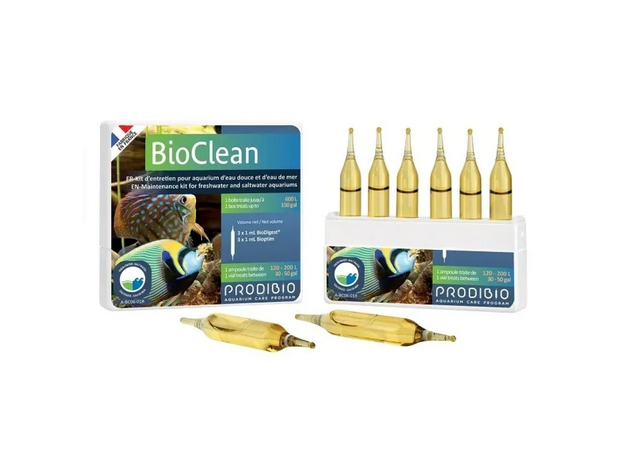 Набор добавок Prodibio Bioclean Fresh&Salt, для морского и пресноводного аквариума  (BIO DIGEST+ BIOPTIM) (6шт)