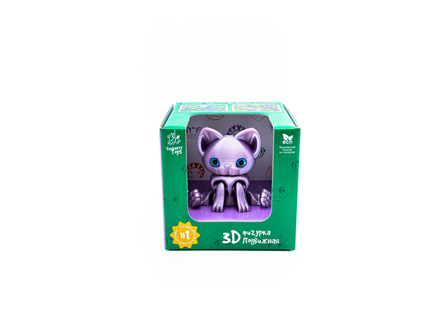 Игрушка подвижная 3D принтер Кот Бусик, цвет в ассортименте