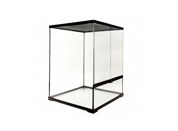 MCLANZOO Террариум стеклянный c двумя дверцами, чёрный, 45х45хН60см