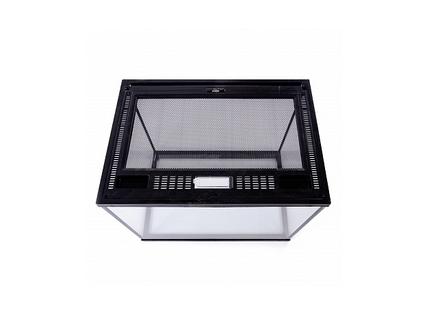 MCLANZOO Террариум стеклянный с верхней крышкой, чёрный, 40х28хН32см