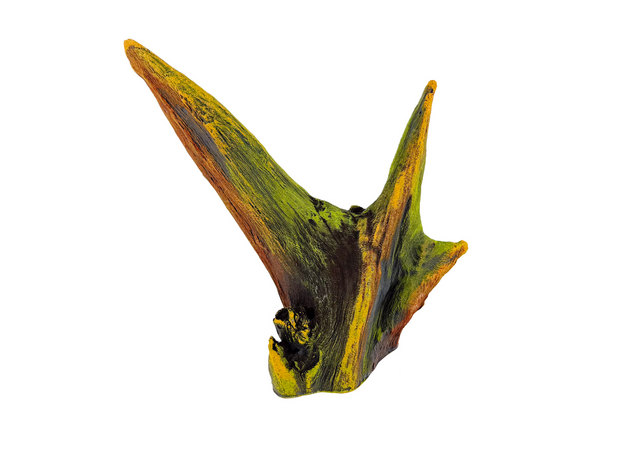 Декорация Коряга искусственная серо-зеленая 21х13х20